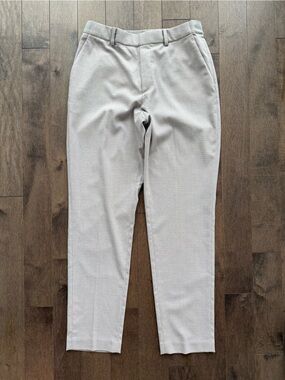 Uniqlo Tapered Trousers | Ivory Micro Houndstooth | Size S | Never Worn